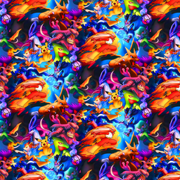 [VAP1001] BRUSH ESTAMPADO POKEMON COLLAGE PELEANDO