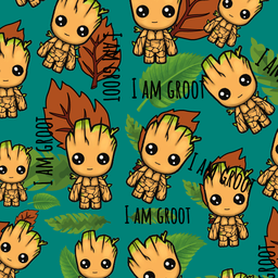 [VBG1000] BRUSH ESTAMPADO BABY GROOT FONDO VERDE