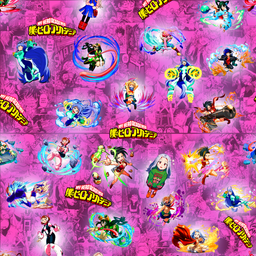 [VBK1001] BRUSH ESTAMPADO BOKU NO HERO FONDO ROSADO