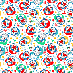[VDF1000] BRUSH ESTAMPADO DORAEMON FONDO BLANCO