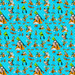 [VGF1000] BRUSH ESTAMPADO GOOFY FONDO TURQUESA