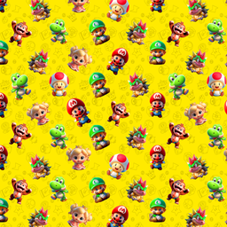 [VMB1001] BRUSH ESTAMPADO MARIO BROS BABYS FONDO AMARILLO