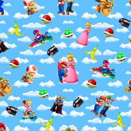 [VMB1004] BRUSH ESTAMPADO MARIO BROS FONDO NUBES