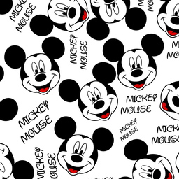 [VMK1000] BRUSH ESTAMPADO MICKEY CARA FONDO BLANCO