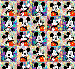 [VMK1002] BRUSH ESTAMPADO MICKEY CUADROS TIE DYE