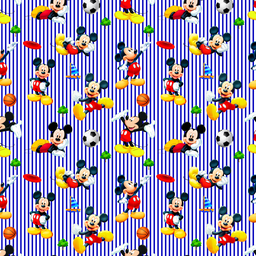 [VMK1003] BRUSH ESTAMPADO MICKEY DEPORTES FONDO RAYAS