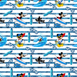 [VMK1006] BRUSH ESTAMPADO MICKEY SURF FONDO LINEAS HORIZONTALES.