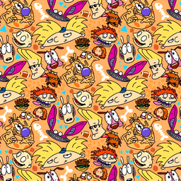 [VNK1000] BRUSH ESTAMPADO CARICATURAS DE LOS 2000