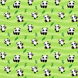 [VPD1000] BRUSH ESTAMPADO PANDA FONDO VERDE