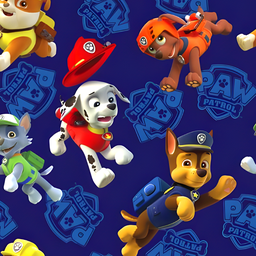 [VPP1002] BRUSH ESTAMPADO PAW PATROL FONDO AZUL