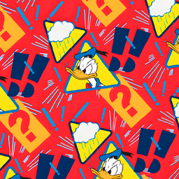 [VPT1000] BRUSH ESTAMPADO PATO DONALD ENOJADO FONDO ROJO