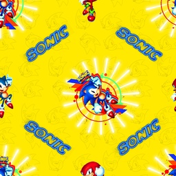 [VSC1002] BRUSH ESTAMPADO SONIC FONDO AMARILLO