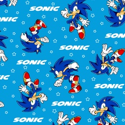 [VSC1004] BRUSH ESTAMPADO SONIC FONDO TURQUESA