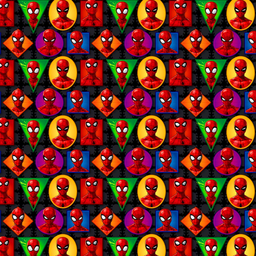 [VSP1001] BRUSH ESTAMPADO MARVEL SPIDER-MAN FONDO FIGURAS DE COLORES