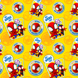 [VSP1009] BRUSH ESTAMPADO SPIDER-MAN FONDO AMARILLO