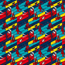 [VSP1010] BRUSH ESTAMPADO MARVEL SPIDER-MAN FONDO LINEAS COLORES