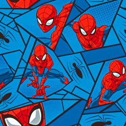 [VSP1011] BRUSH ESTAMPADO SPIDER-MAN FONDO CUADROS AZULES