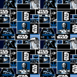 [VWS1000] BRUSH ESTAMPADO STAR WARS COLLAGE NEGRO & AZUL