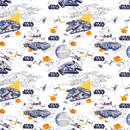 [VWS1001] BRUSH ESTAMPADO STAR WARS NAVES FONDO BLANCO