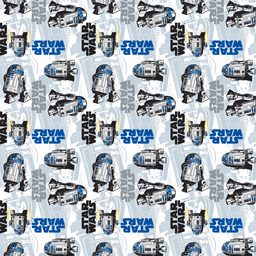 [VWS1002] BRUSH ESTAMPADO STAR WARS ANDROIDES FONDO GRIS