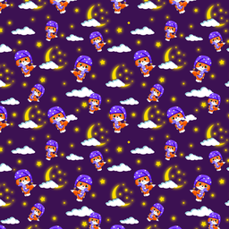 [AZO1003] BRUSH ESTAMPADO ZORRITOS DORMILONES