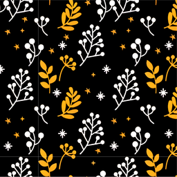 [NFL1003] BRUSH ESTAMPADO RAMILLETE FONDO NEGRO