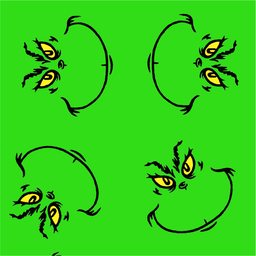 [NGR1017] BRUSH ESTAMPADO GRINCH PLANA