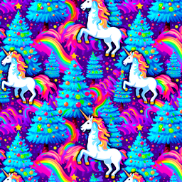 [NUC1000] BRUSH ESTAMPADO NAVIDAD UNICORNIO