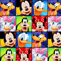 [DMK1004] BRUSH ESTAMPADO MICKEY Y AMIGOS FONDO CUADROS