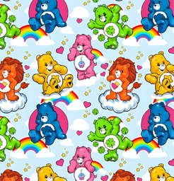 [DOS1001] BRUSH ESTAMPADO OSITOS CARIÑOSITOS FONDO NUBES