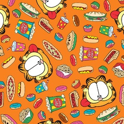 [VGP1001] BRUSH ESTAMPADO GARFIELD FONDO COMIDA