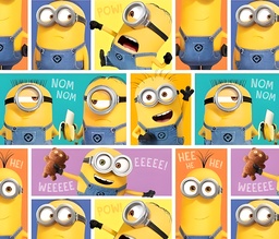 [VMM1006] BRUSH ESTAMPADO MINIONS FONDO CUADROS DE COLORES