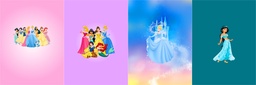 [FDP1000] BRUSH ESTAMPADO FRENTES DISNEY PRINCESAS NIÑA