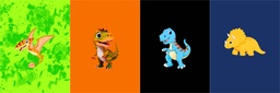 [FDS1000] BRUSH ESTAMPADO FRENTES DINOSAURIOS FONDO NIÑO