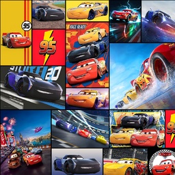 [VCR1004] BRUSH ESTAMPADO CARS COLLAGE