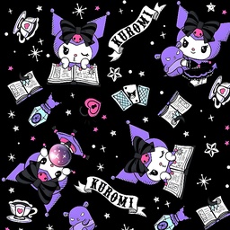 [DKU1001] BRUSH ESTAMPADO KUROMI FONDO NEGRO