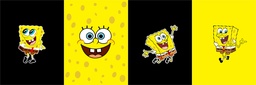 [FSB1001] BRUSH ESTAMPADO FRENTES BOB ESPONJA AMARILLO & NEGRO NIÑO