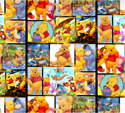 [DWN1003] BRUSH ESTAMPADO WINNIE POOH & AMIGOS COLLAGE