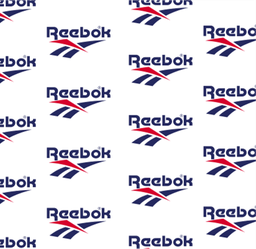 [MRE1001] BRUSH ESTAMPADO REEBOK AZUL & ROJO FONDO BLANCO