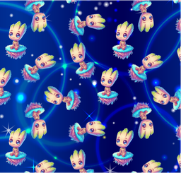 [VBG1001] BRUSH ESTAMPADO BABY GROOT FONDO GALAXIA