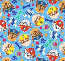 [VPP1006] BRUSH ESTAMPADO PAW PATROL CARAS FONDO CELESTE