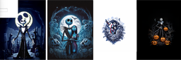 [HJK1000] BRUSH ESTAMPADO FRENTES JACK SKELLINGTON NIÑO