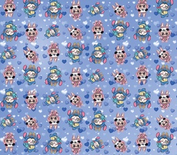 [VLB1001] BRUSH ESTAMPADO LABUBU FONDO CELESTE