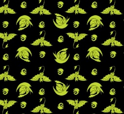 [VDA1001] BRUSH ESTAMPADO FURIA NOCTURNA VERDE