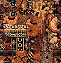 [FDN1012] BRUSH ESTAMPADO CARIBEÑO RECUADROS MIXTOS