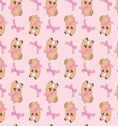 [ACB1008] BRUSH ESTAMPADO CAPIBARA LAZOS ROSA