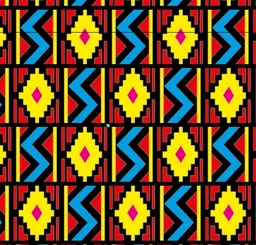 [FDN1013] BRUSH ESTAMPADO CARIBEÑO AMARILLO ZIGZAG