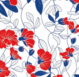 [FDI1002] BRUSH ESTAMPADO FLORES PATRIOTICAS