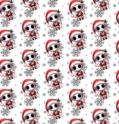 [NJK1006] BRUSH ESTAMPADO JACK SKELLINGTON FONDO BLANCO