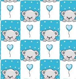 [VOS1001] BRUSH ESTAMPADO OSITO BEBE CELESTE